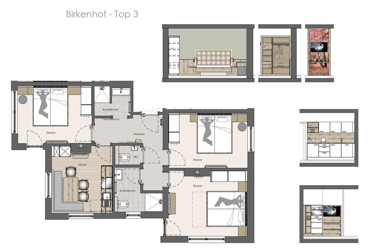 Birkenhof Apartment Цел ам Цилер Екстериор снимка