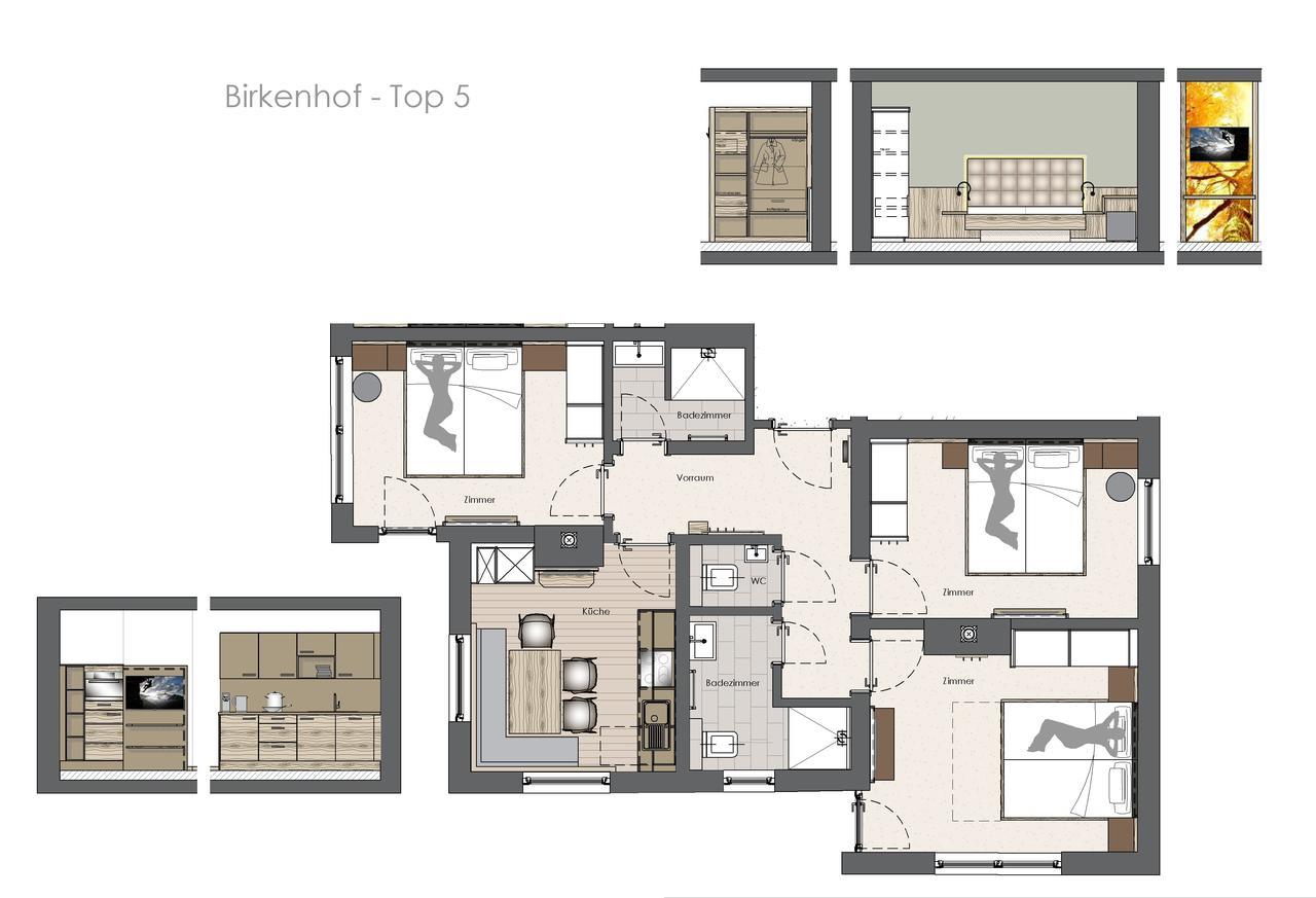 Birkenhof Apartment Цел ам Цилер Екстериор снимка