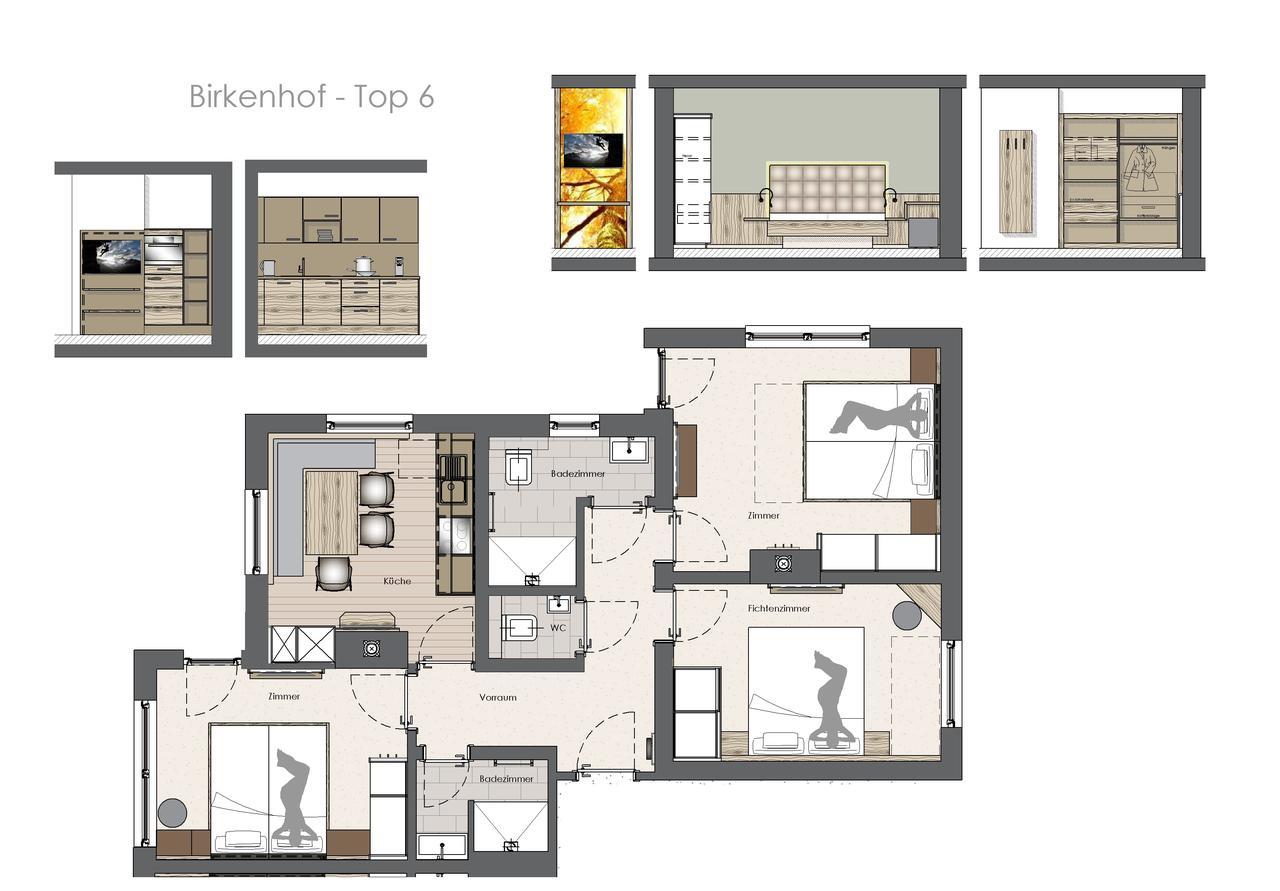 Birkenhof Apartment Цел ам Цилер Екстериор снимка